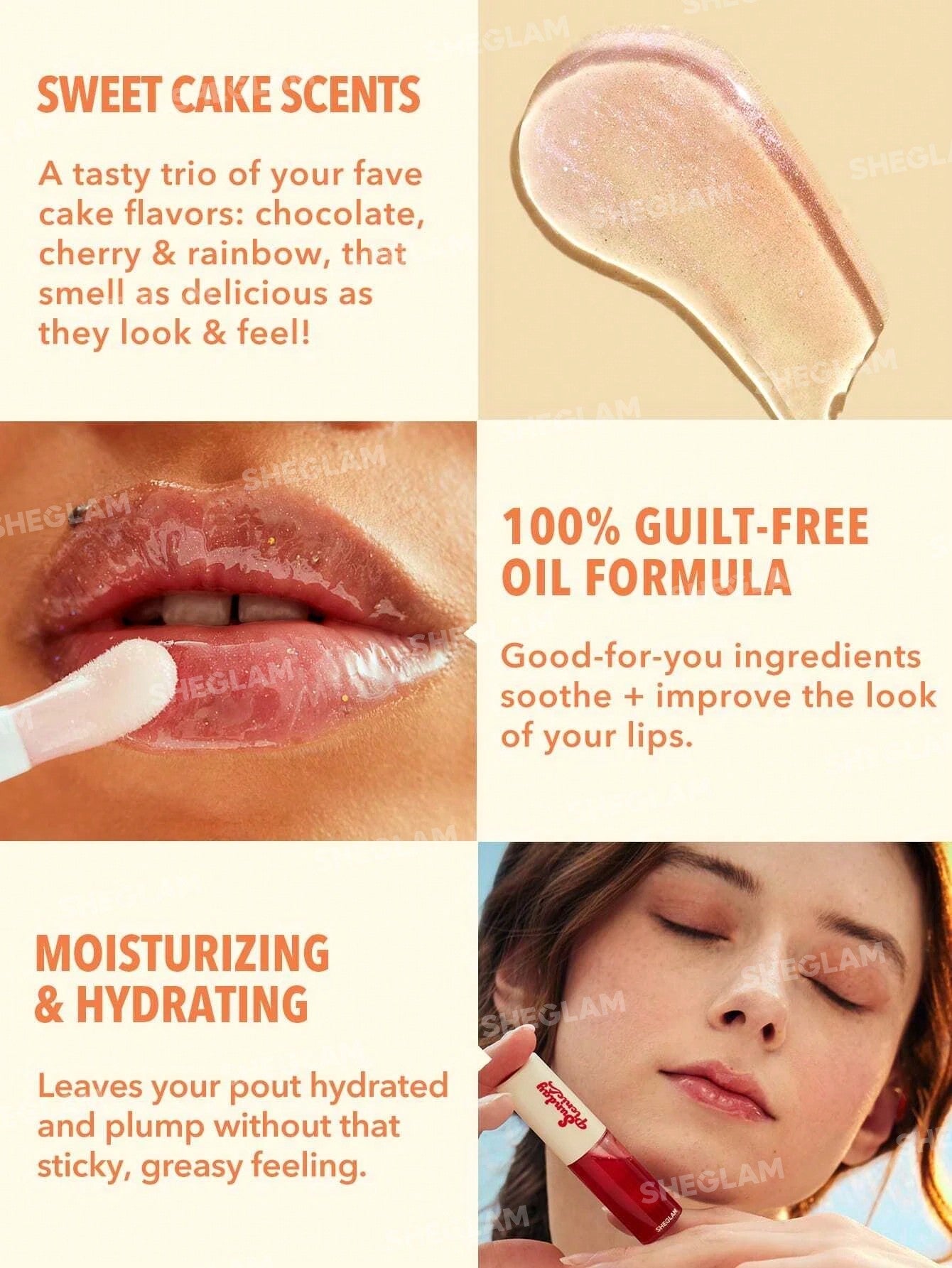 SHEGLAM Sunday Picnic Layer Cake Lip Oil Set