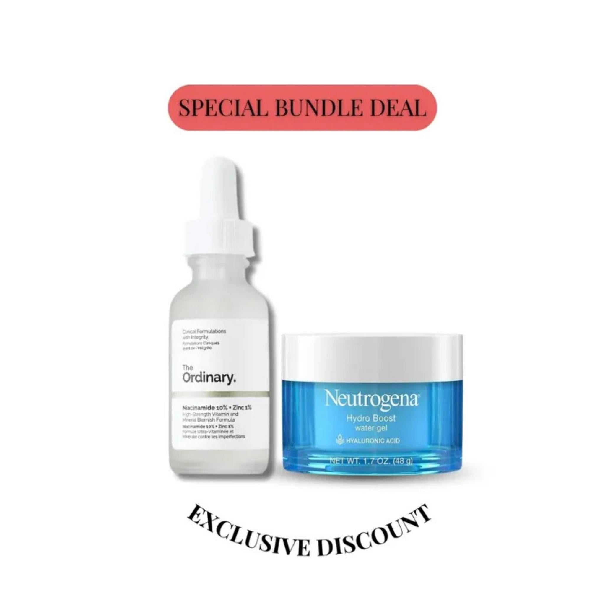 Niacinamide 10% + Zinc 1% + Hydro Boost Water Gel Bundle