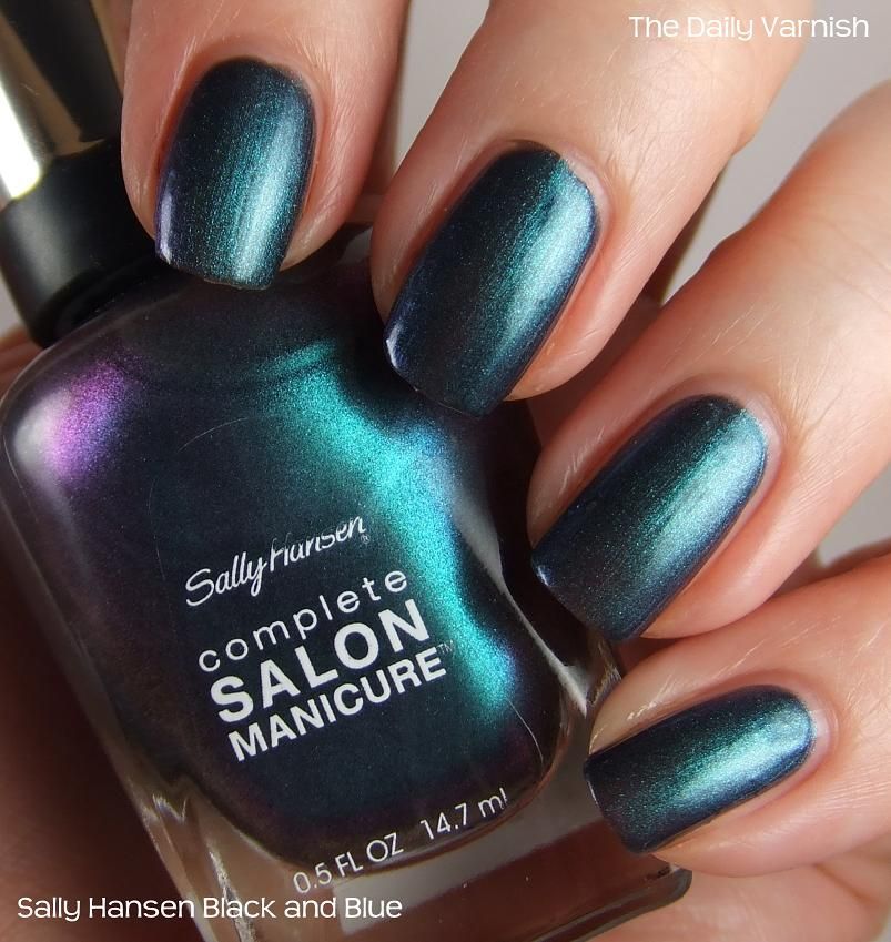 Buy Sally Hansen Complete Salon Manicure Nail Polish - Black And Blue 581 in Pakistan