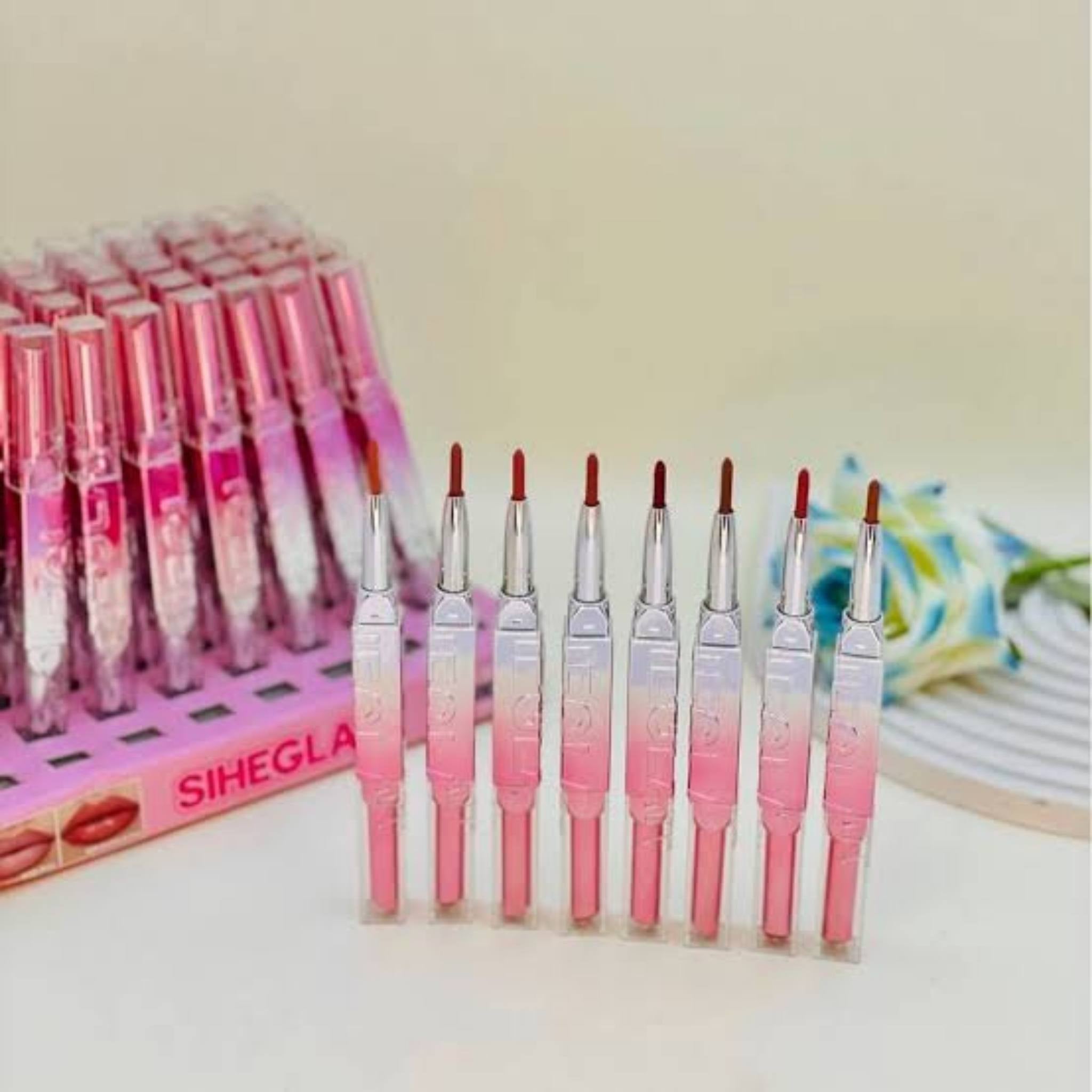 SIHEGLAN Lipistik Lip Liner 2 in One 8 Pieces Set