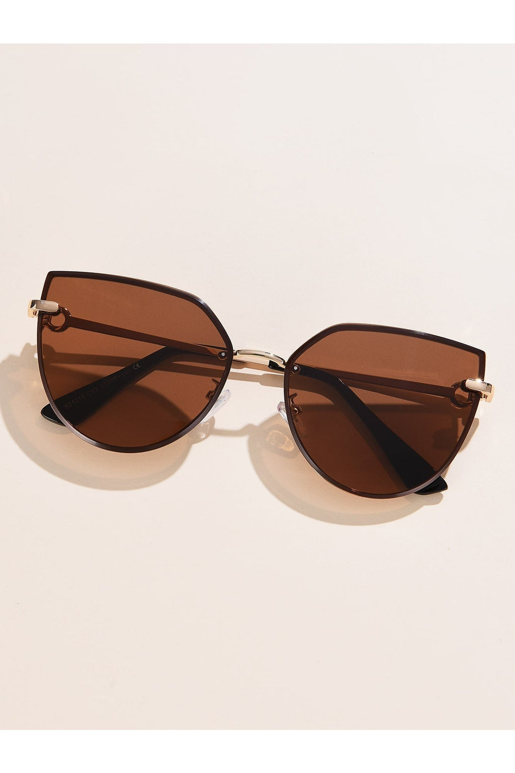 Buy Shein Cat Eye Fashion Glasses - Coffee Brown in Pakistan