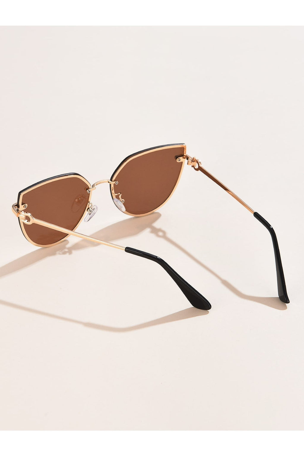 Buy Shein Cat Eye Fashion Glasses - Coffee Brown in Pakistan