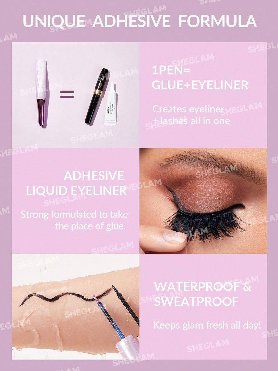 Buy Sheglam All Eyes On You Lash & Glue Liner Set - Black in Pakistan