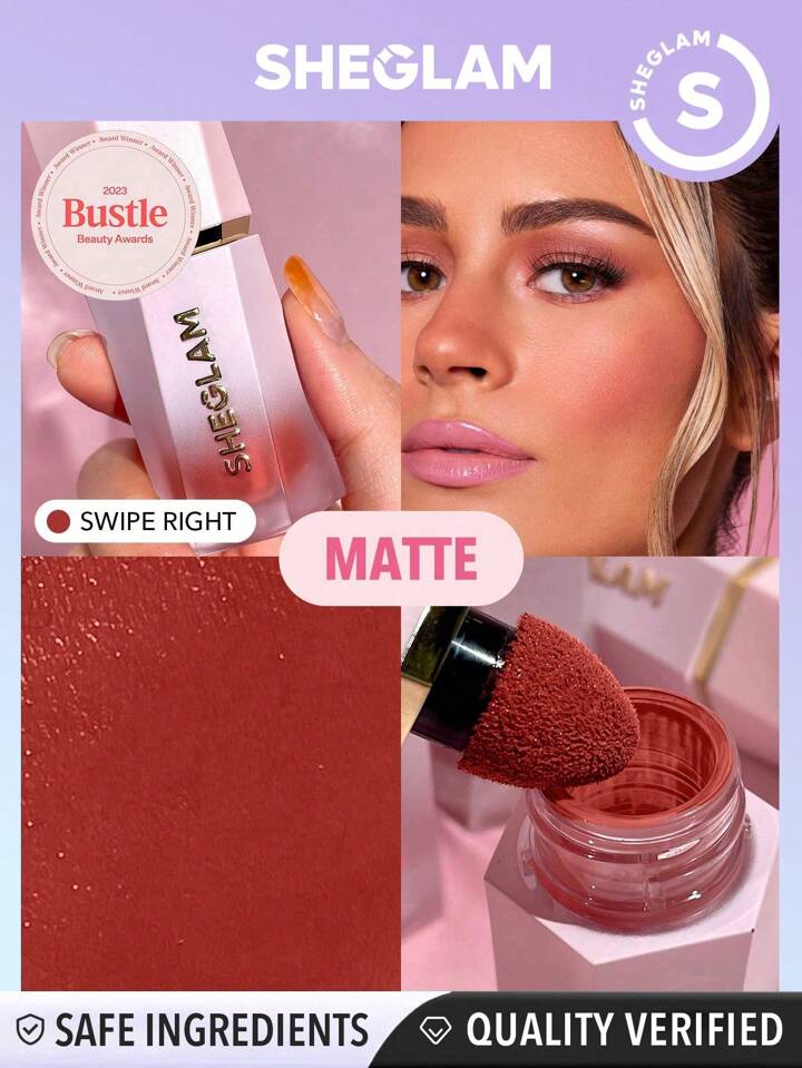 Buy SHEGLAM Color Bloom Liquid Blush Matte Finish-Swipe Right in Pakistan