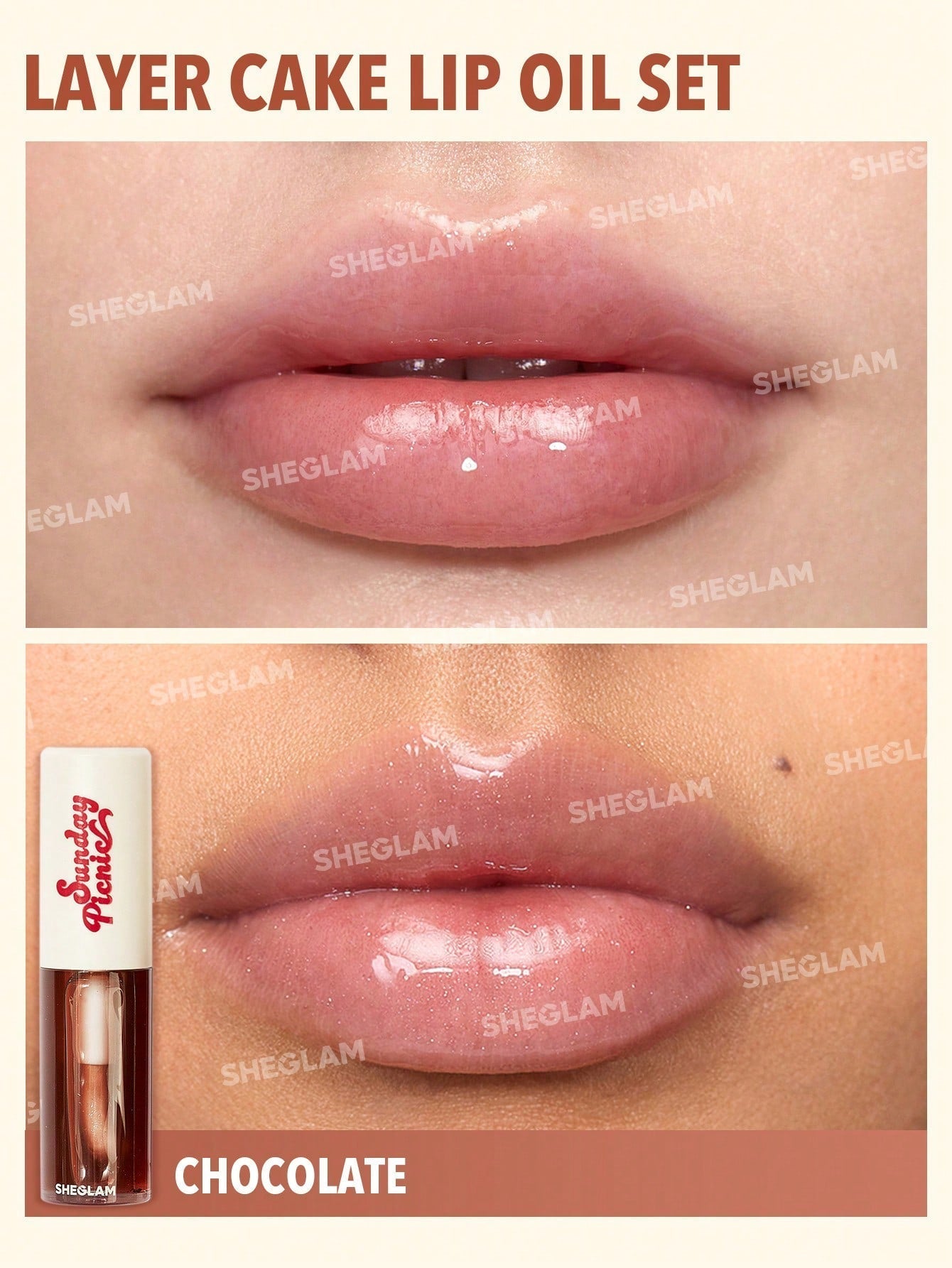 SHEGLAM Sunday Picnic Layer Cake Lip Oil Set