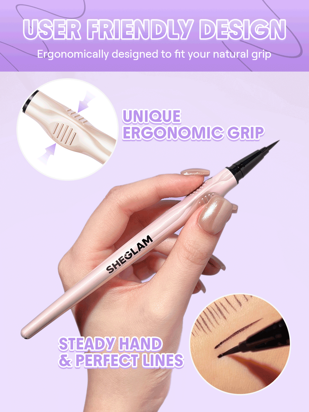 SHEGLAM Glide Control Liquid Eyeliner-Matte Black