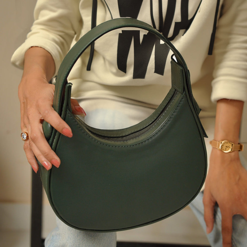 Buy Plain Hobo HandBag - Green in Pakistan