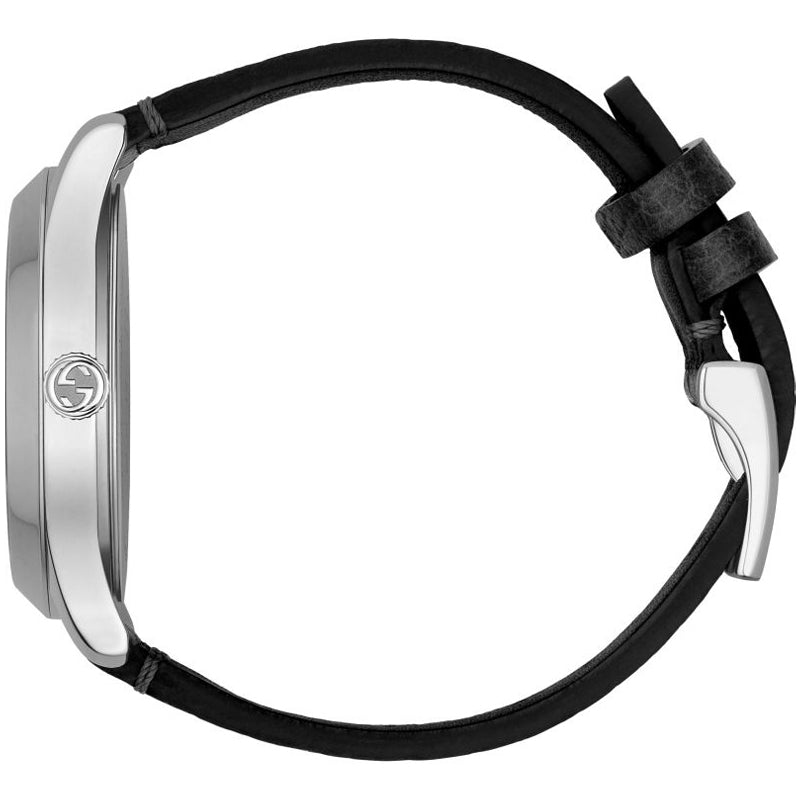 Buy Gucci Unisex Swiss Made Quartz Black Leather Strap Black Dial 38mm Watch YA1264067 in Pakistan