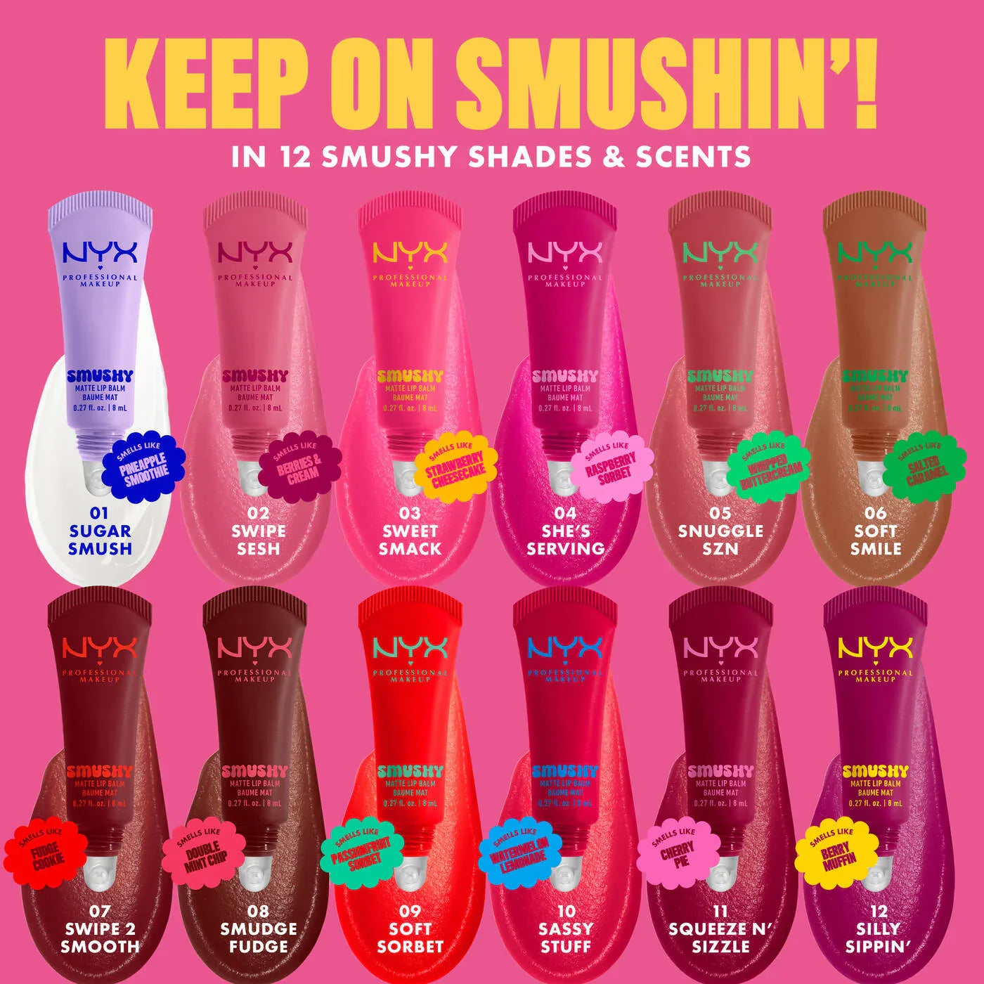 NYX Professional Makeup - Smushy Matte Lip Balm - Silly Sippin