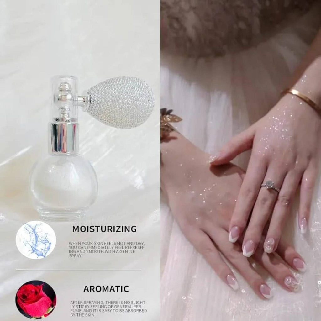 Highlighter Powder Spray. Brightening Glitter Powder Spray. Shimmer Sparkle Powder for Face Body Highlight Makeup Party Comestic