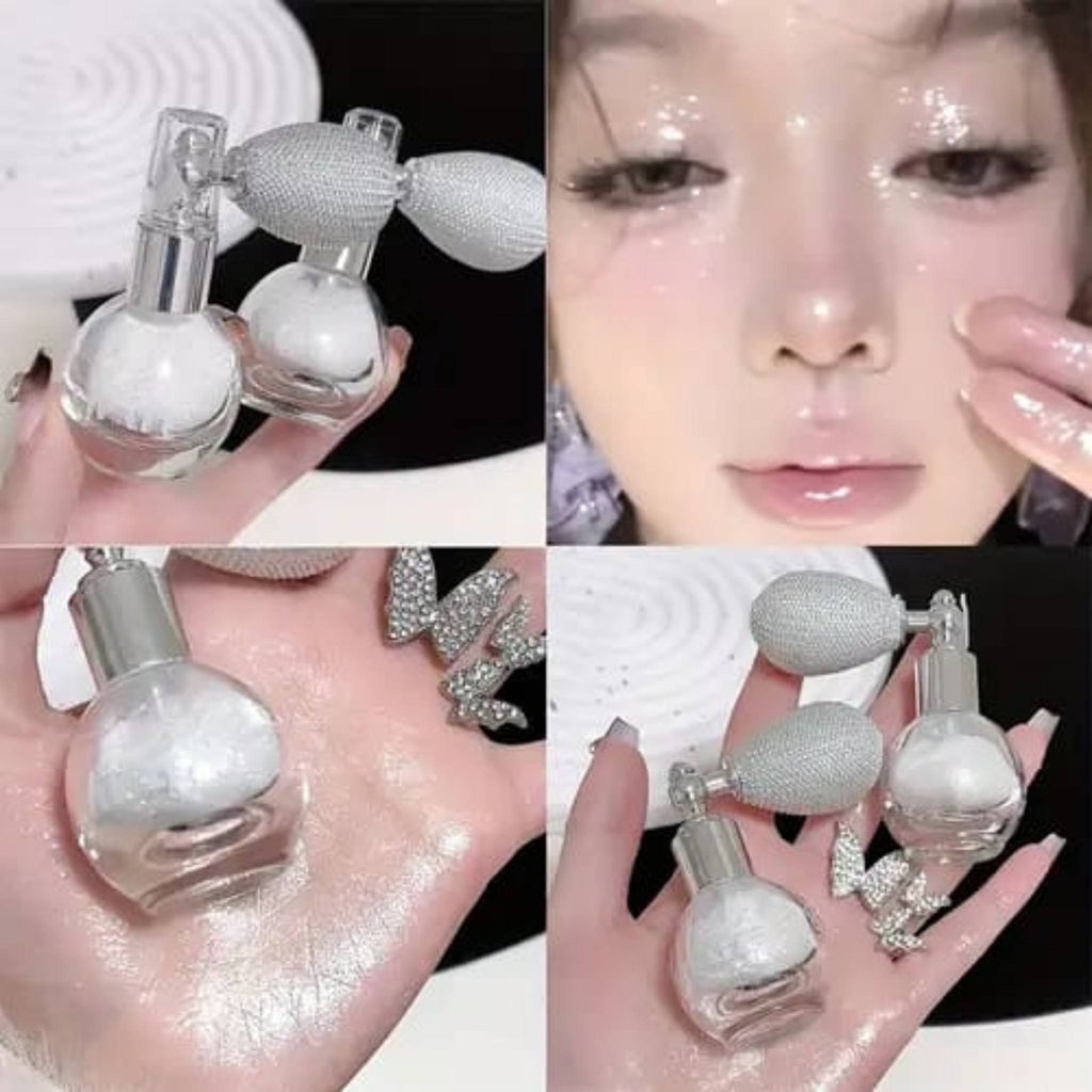 Highlighter Powder Spray. Brightening Glitter Powder Spray. Shimmer Sparkle Powder for Face Body Highlight Makeup Party Comestic