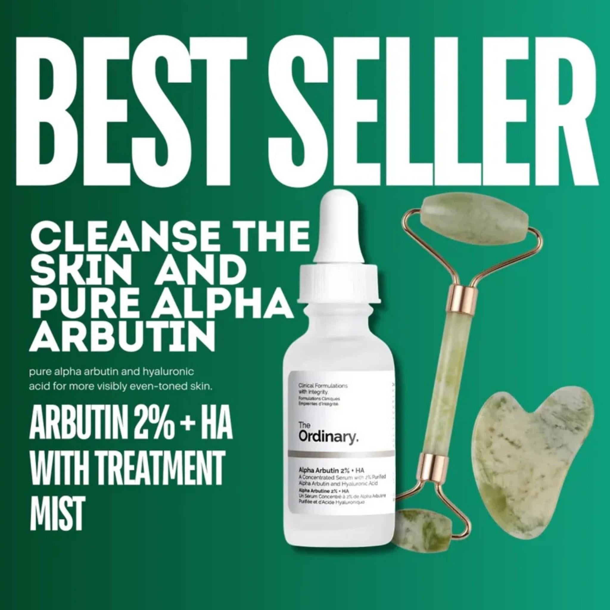 Alpha Arbutin + Gua Sha Jade Roller Bundle