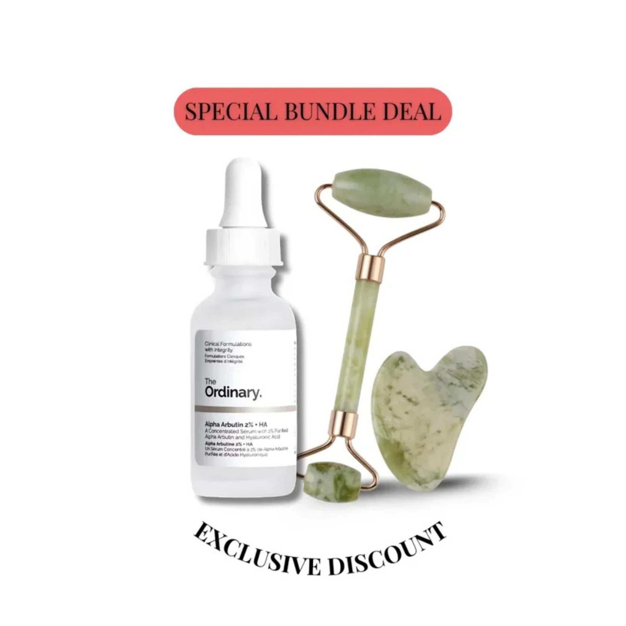 Ordinary Hyaluronic Acid + Marble Jade Roller Bundle