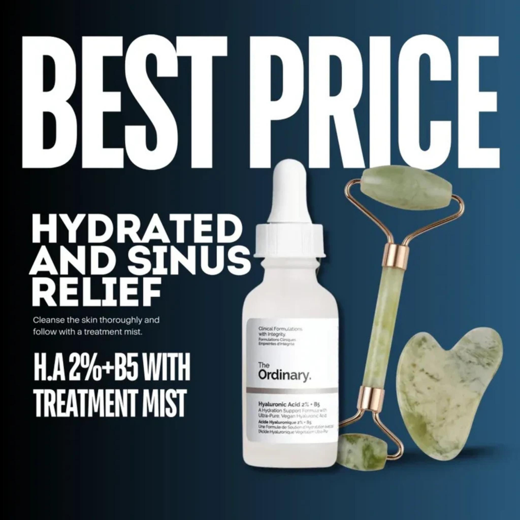 Ordinary Hyaluronic Acid + Marble Jade Roller Bundle