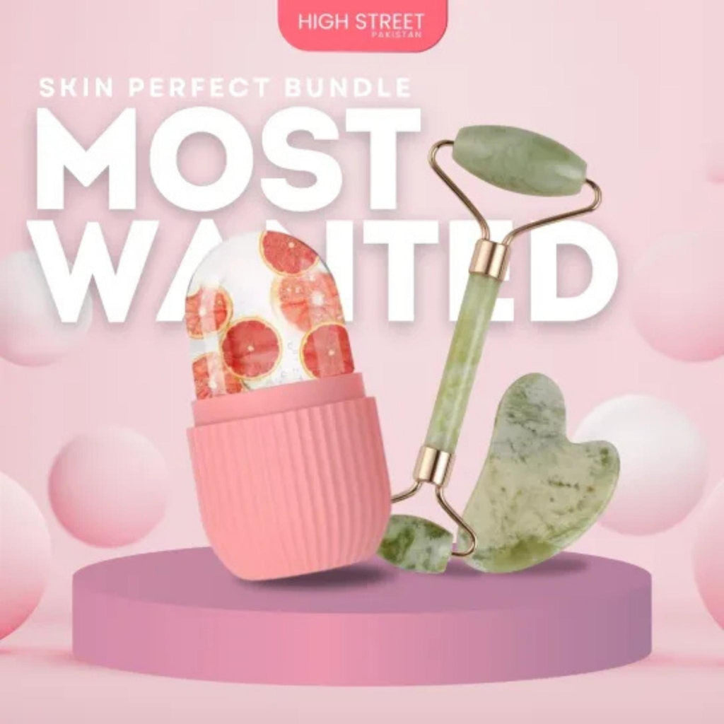 Ice Face Roller And Jade Roller Bundle