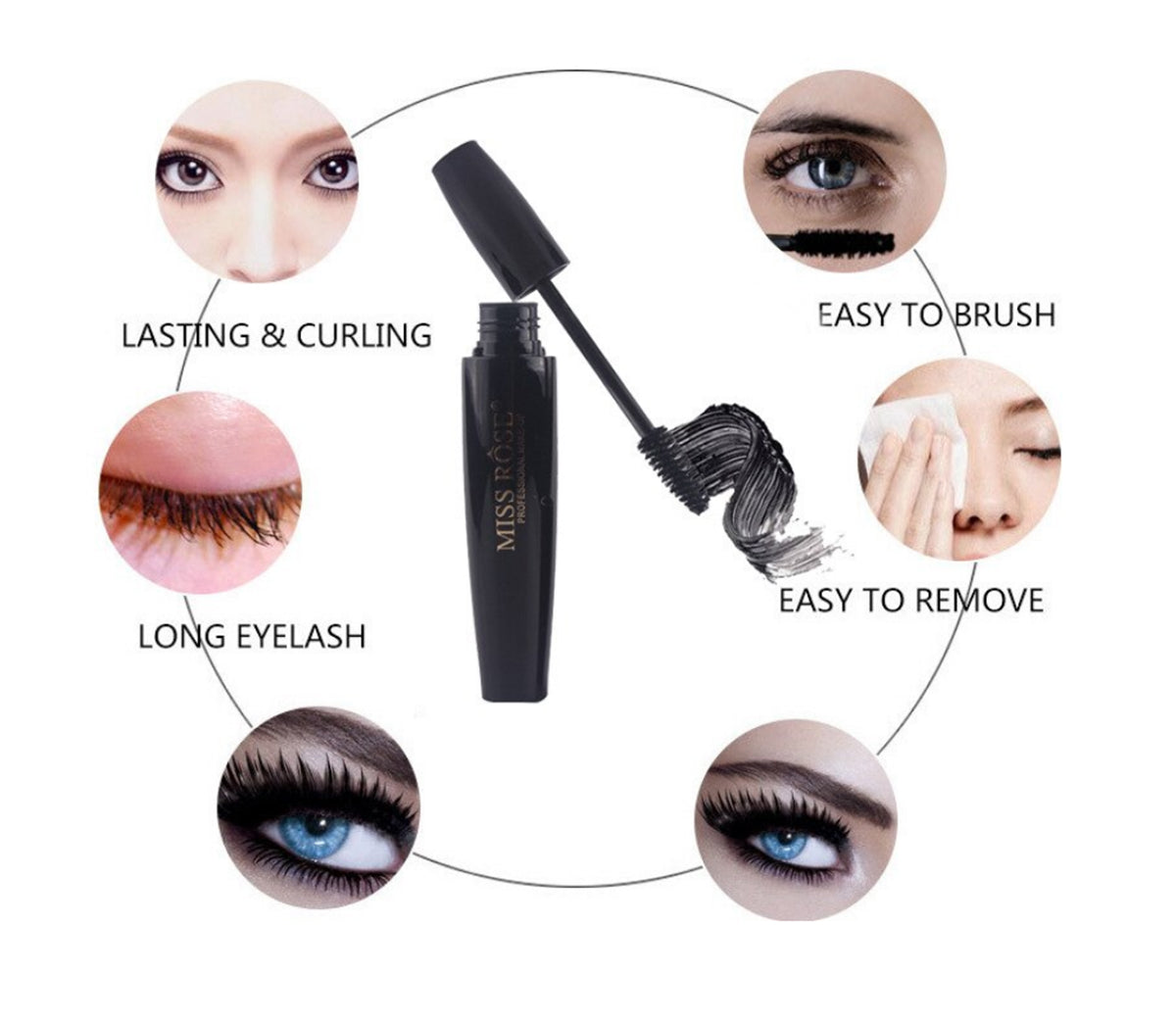 Buy Miss Rose Thick Natural Curling Mascara in Pakistan