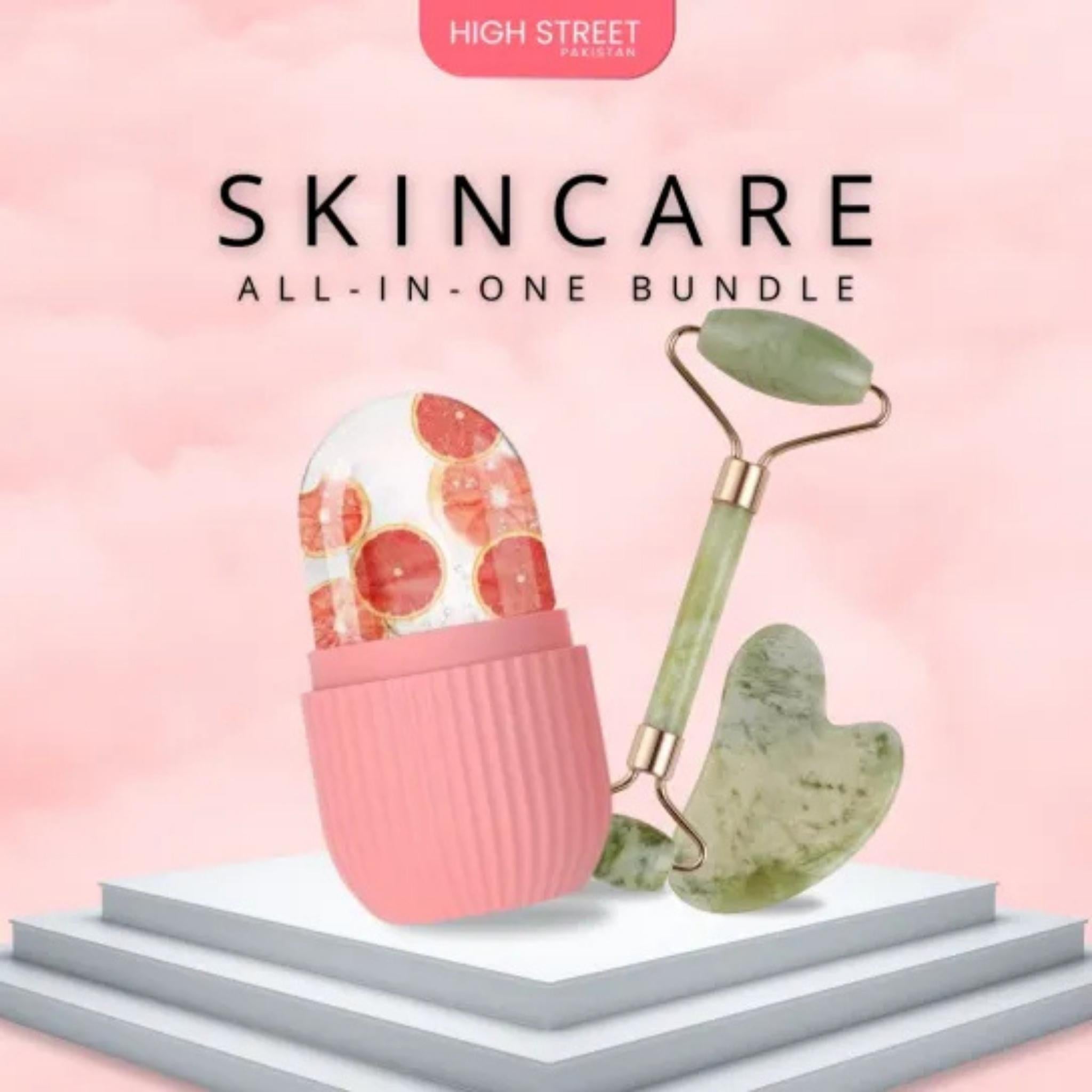 Ice Face Roller And Jade Roller Bundle