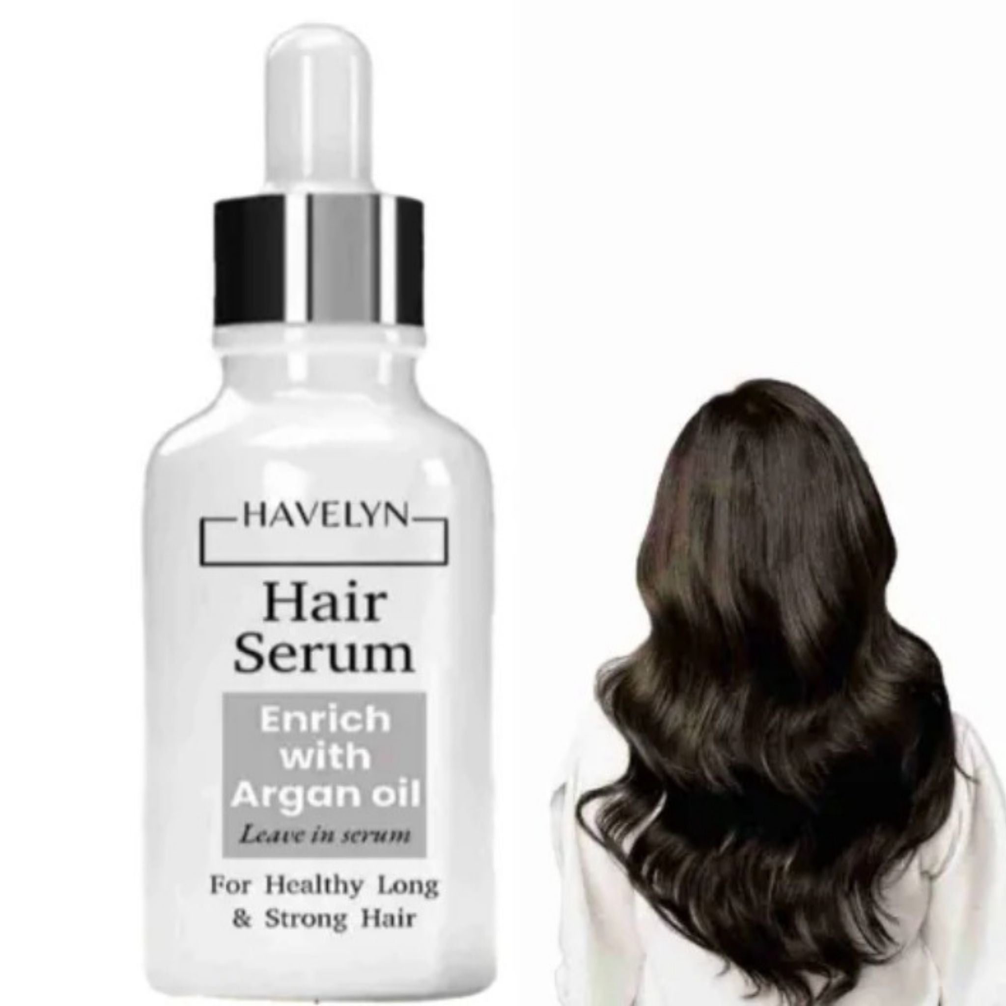 Havelyne Hair Serum Enriched with Argan Oil – Leave-In Treatment for Healthy, Long & Strong Hair | Anti-Frizz, Shine & Smoothness Booster (30ml)
