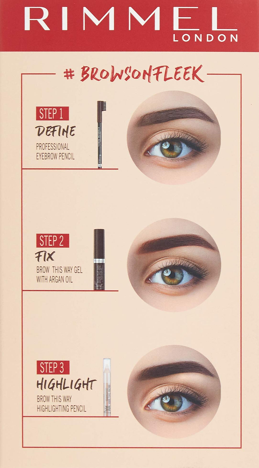 Buy Rimmel London Brow On Fleek Brow Kit - Dark Brown in Pakistan