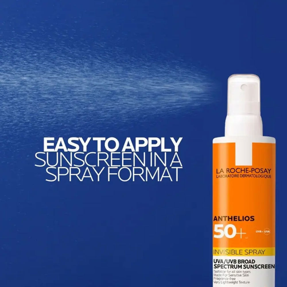 La Roche-Posay Anthelios Invisible Spray Sunscreen With SPF50+ For Sensitive Skin 200ml