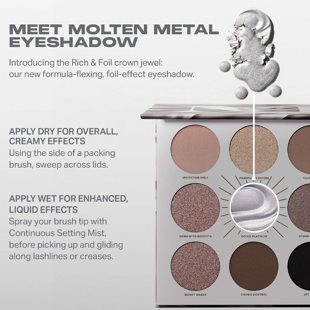 Morphe Rich and Foiled Eyeshadow Palette - Going Platinum