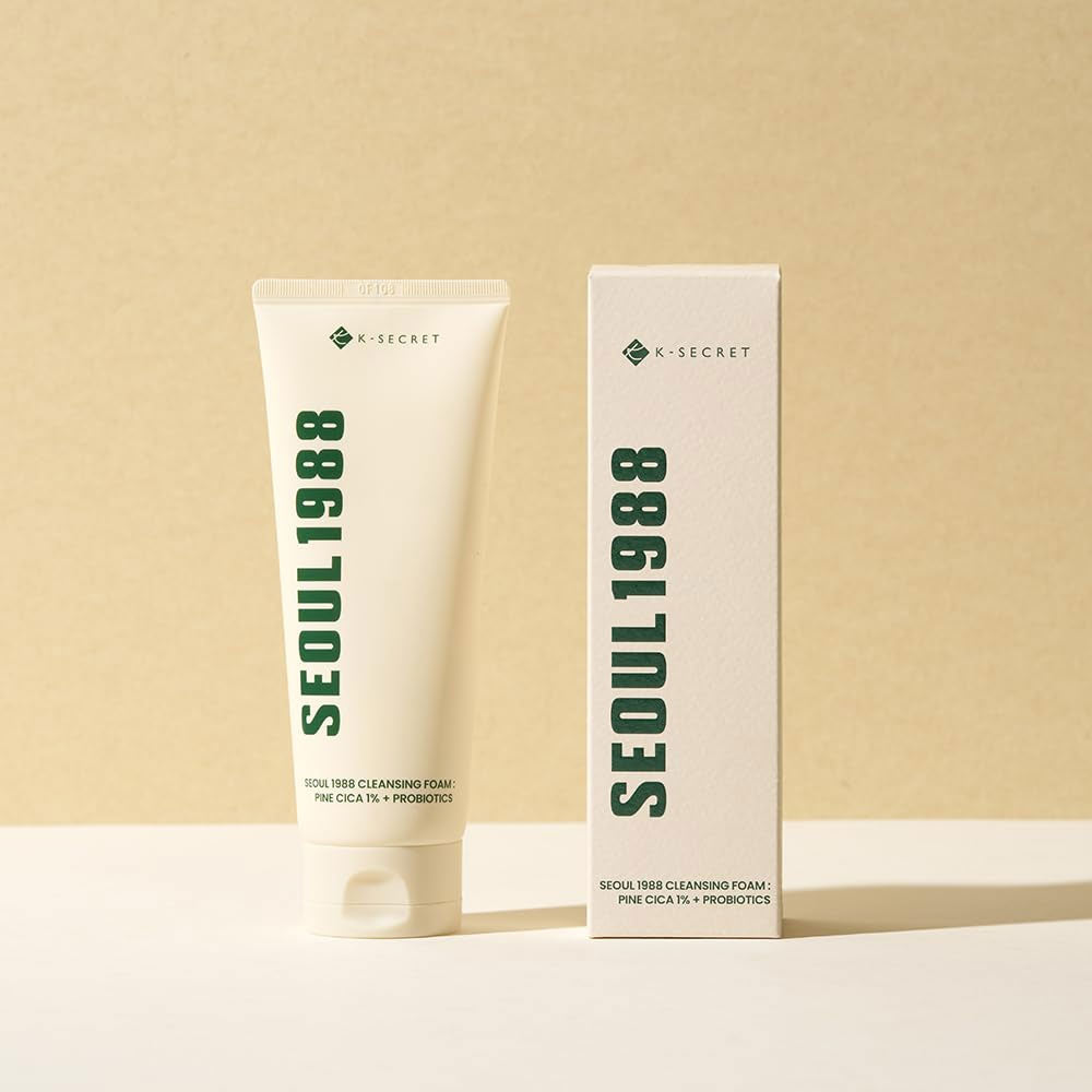 K-Secret  Seoul 1988 Pine Cica 1% + Probiotics Cleansing Foam -150ml