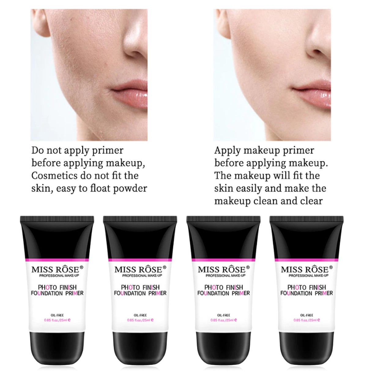 Buy Miss Rose Photo Finish Oil Control Moisturizing Foundation Primer 25 - Ml in Pakistan