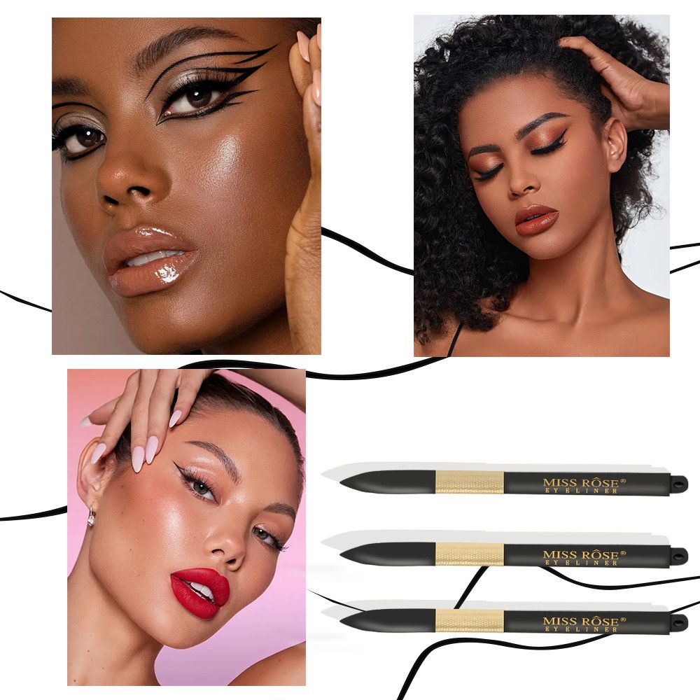 Buy Miss Rose Classic Pure Black Liquid Eyeliner Pen Waterproof Matte in Pakistan