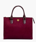 Buy Suede Workplace Handbag - Burgundy in Pakistan