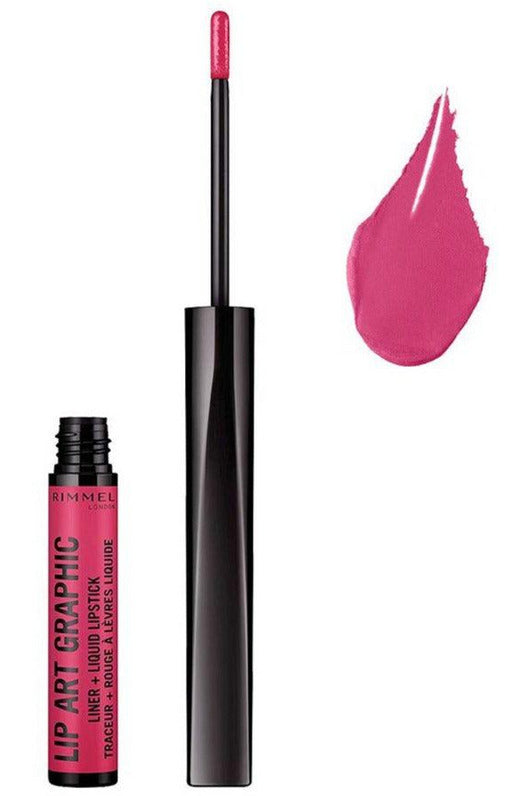 Buy Rimmel London Lip Art Graphic Liner + Liquid Lipstick - 110 Vibez in Pakistan