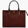 Buy Suede Workplace Handbag - Dark Brown in Pakistan