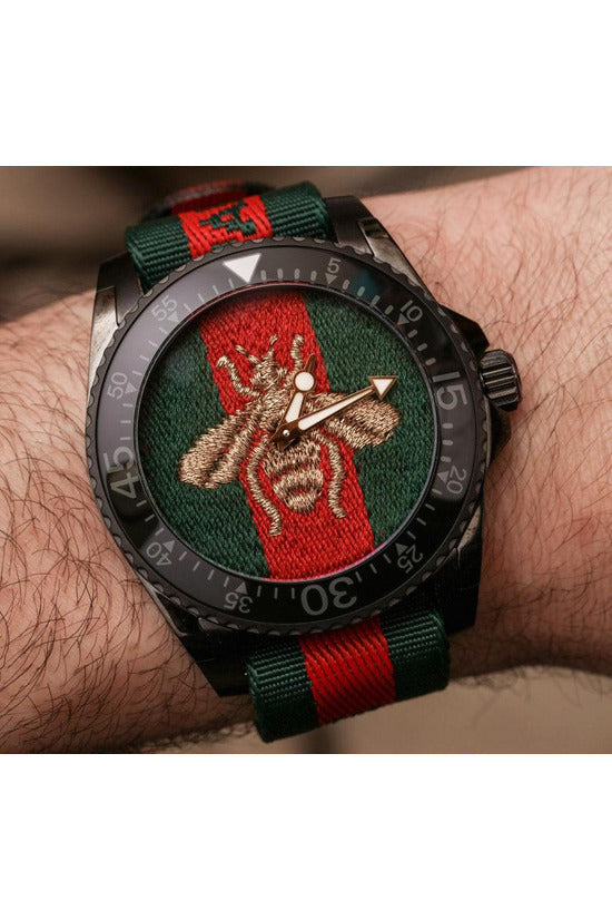 Buy Gucci Men's Quartz Swiss Made Nylon Strap Multi Colour Dial 45mm Watch YA136216 in Pakistan