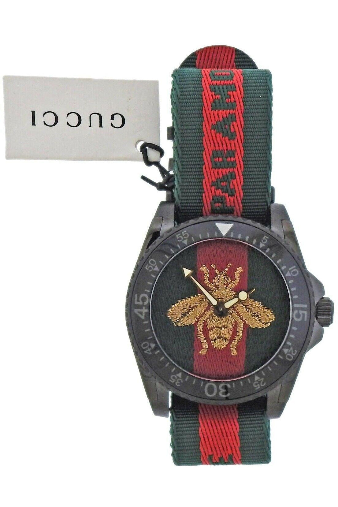 Buy Gucci Men's Quartz Swiss Made Nylon Strap Multi Colour Dial 45mm Watch YA136216 in Pakistan