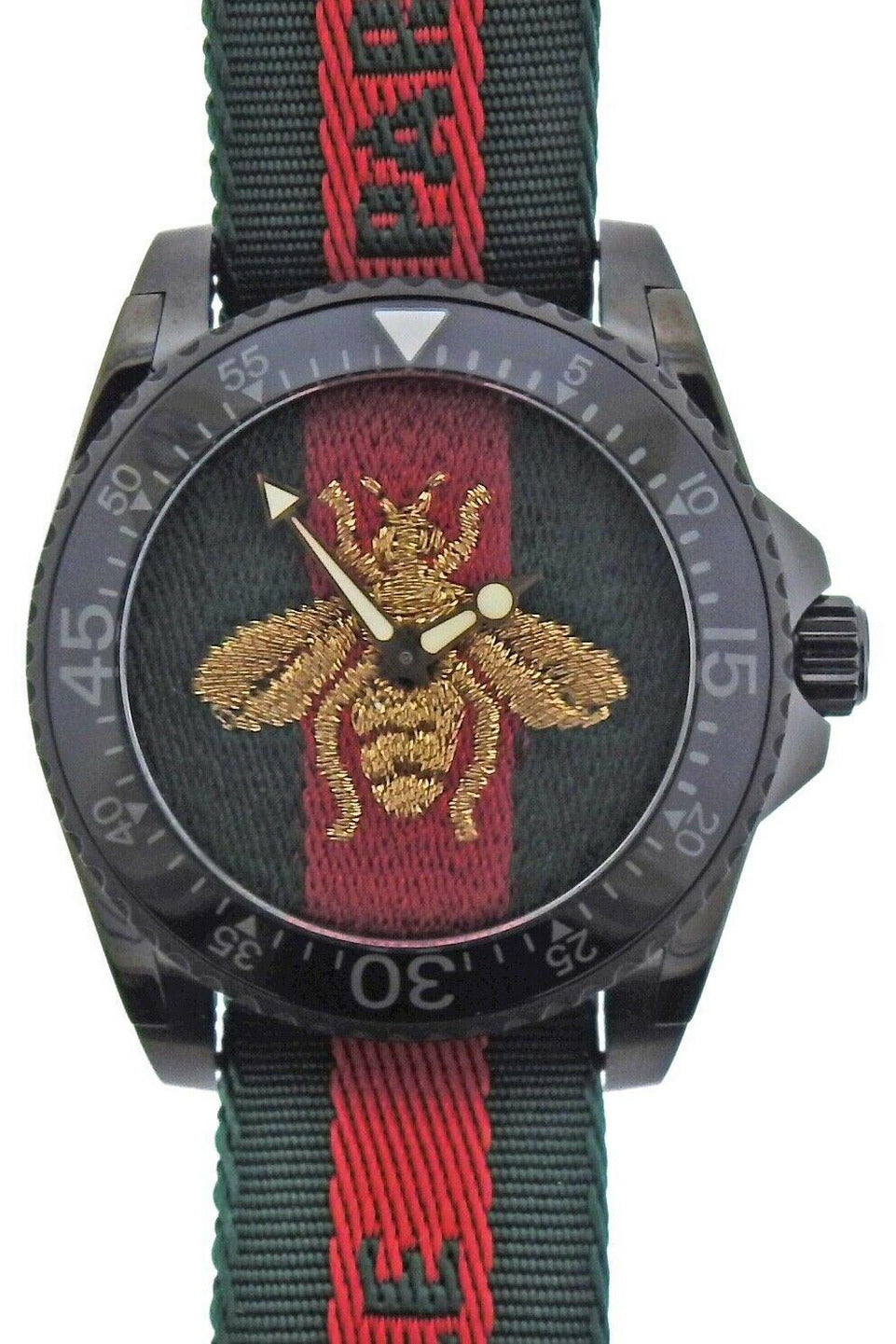 Buy Gucci Men's Quartz Swiss Made Nylon Strap Multi Colour Dial 45mm Watch YA136216 in Pakistan