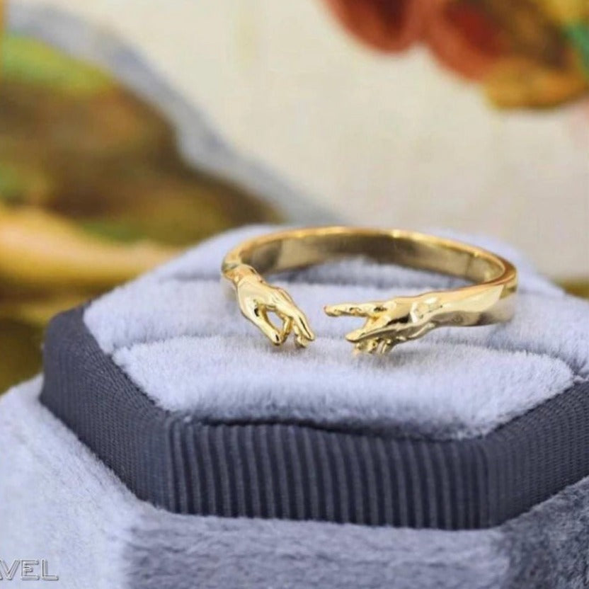 Buy Orb & Gravel Adam's Hands Ring Gold in Pakistan