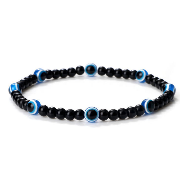 Buy Orb & Gravel Evil Eye Unisex Beads Bracelet in Pakistan