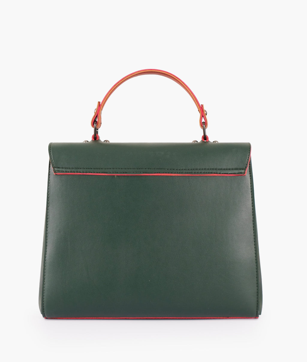 Buy Army Green Flap-over Top-handle Bag in Pakistan