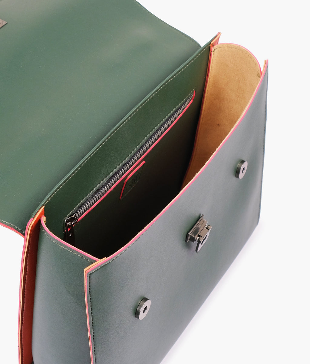 Buy Army Green Flap-over Top-handle Bag in Pakistan