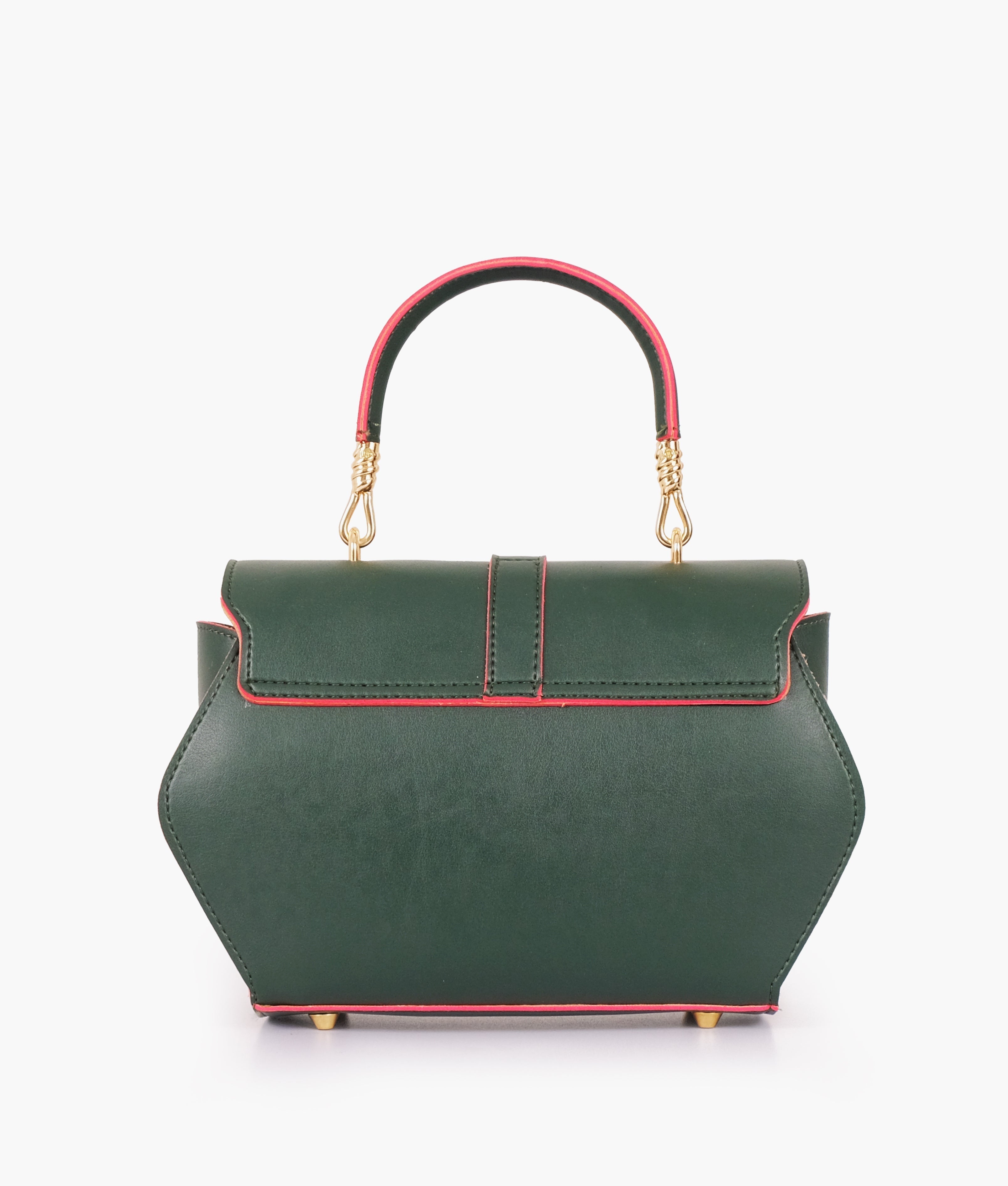 Buy Army Green Top-Handle Hexagon Bag in Pakistan