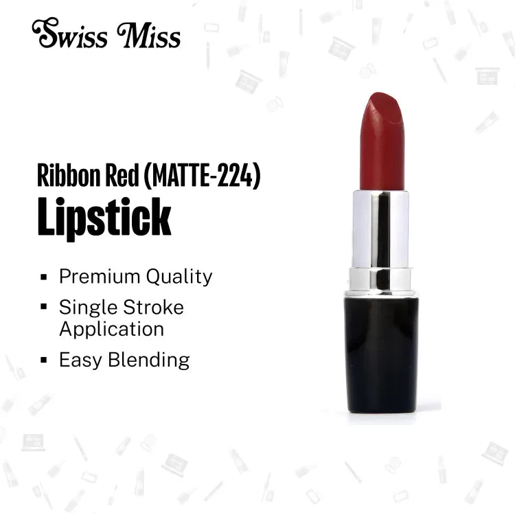Buy Swiss Miss Lipstick Ribbon Red Matte - 224 in Pakistan
