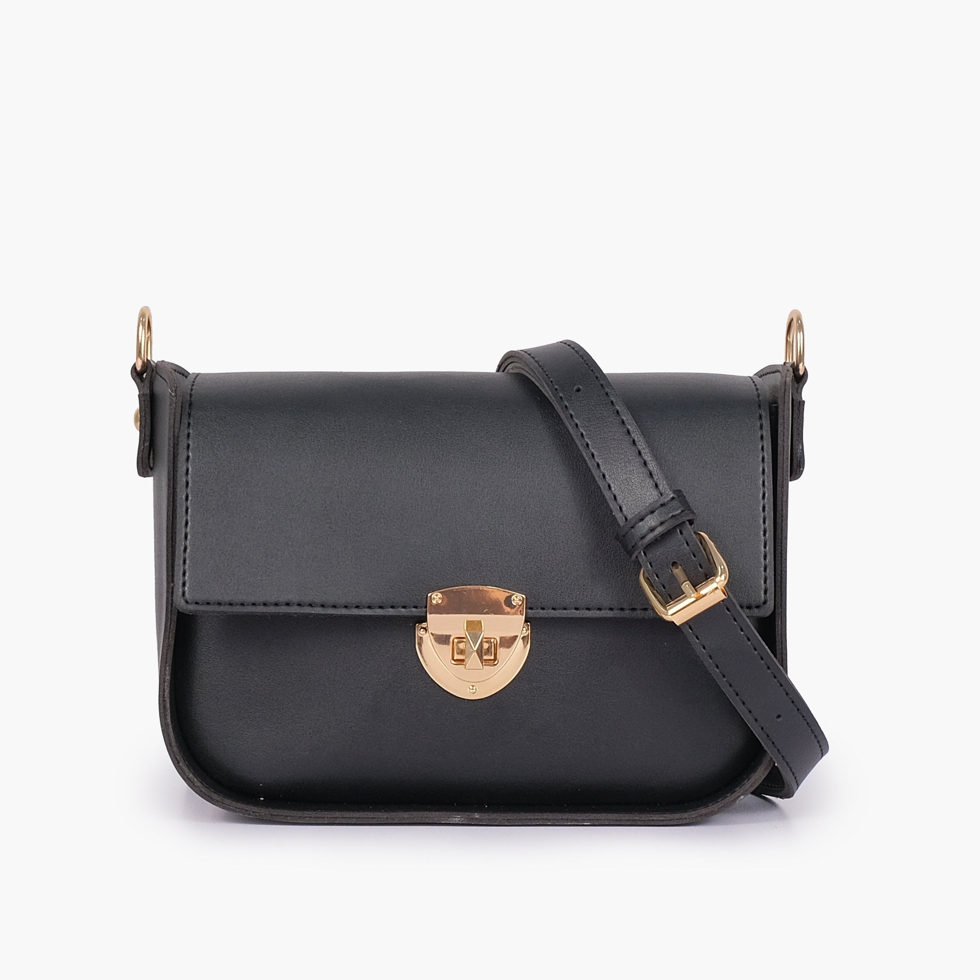 Buy Saddle Bag With Twist Lock - Black in Pakistan