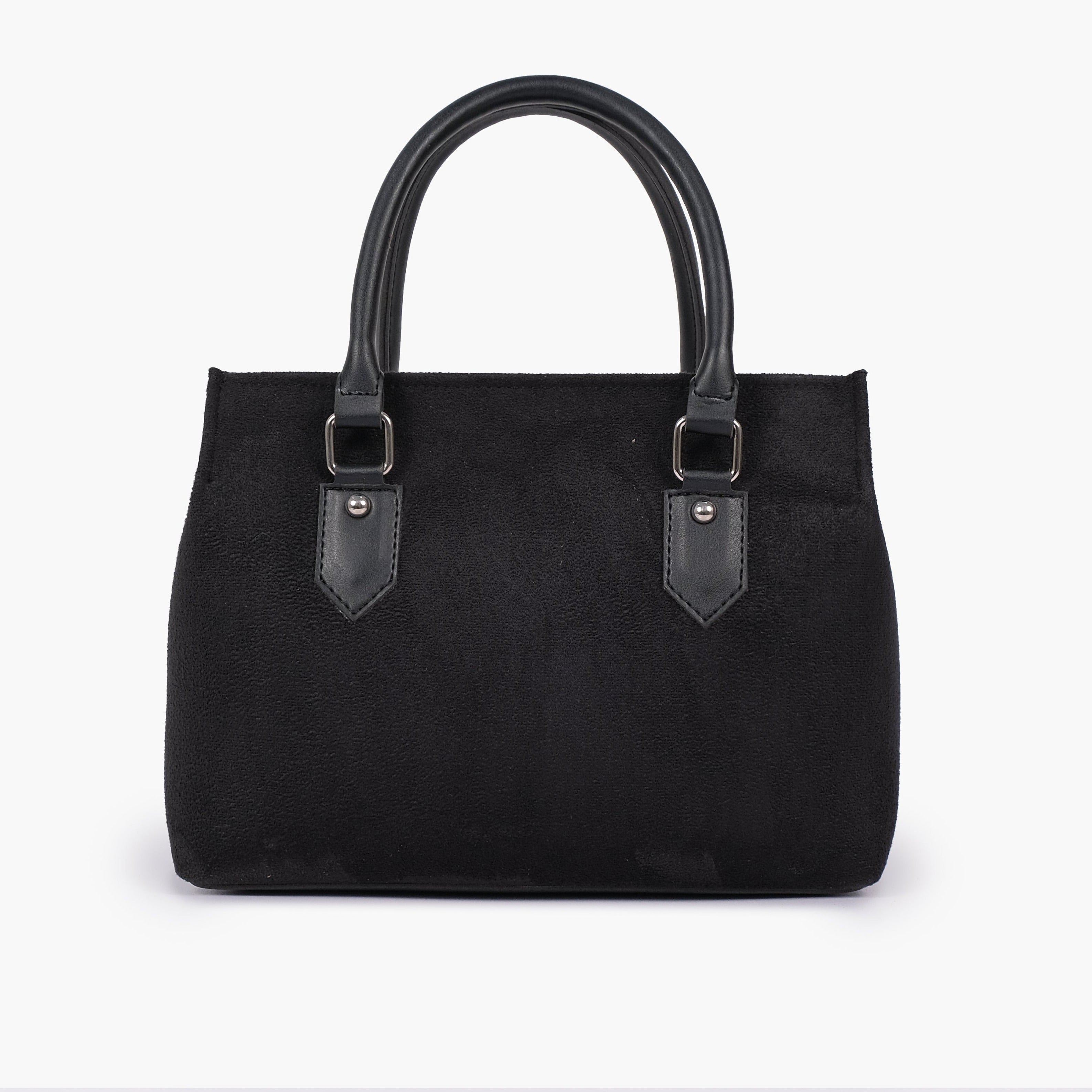 Buy Suede Small Satchel Bag - Black in Pakistan