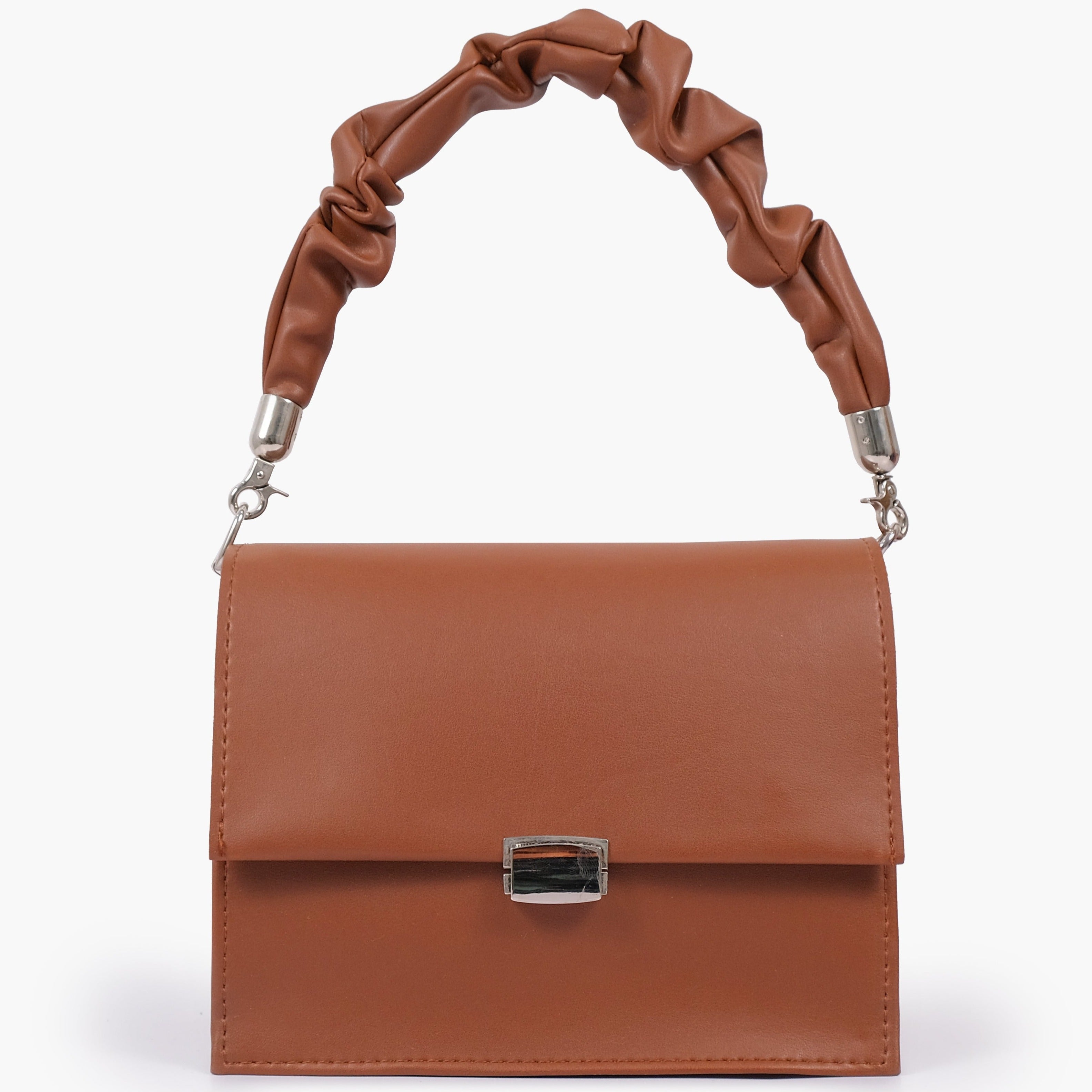 Buy Top Handle Mini Cross Body Bag - Brown in Pakistan