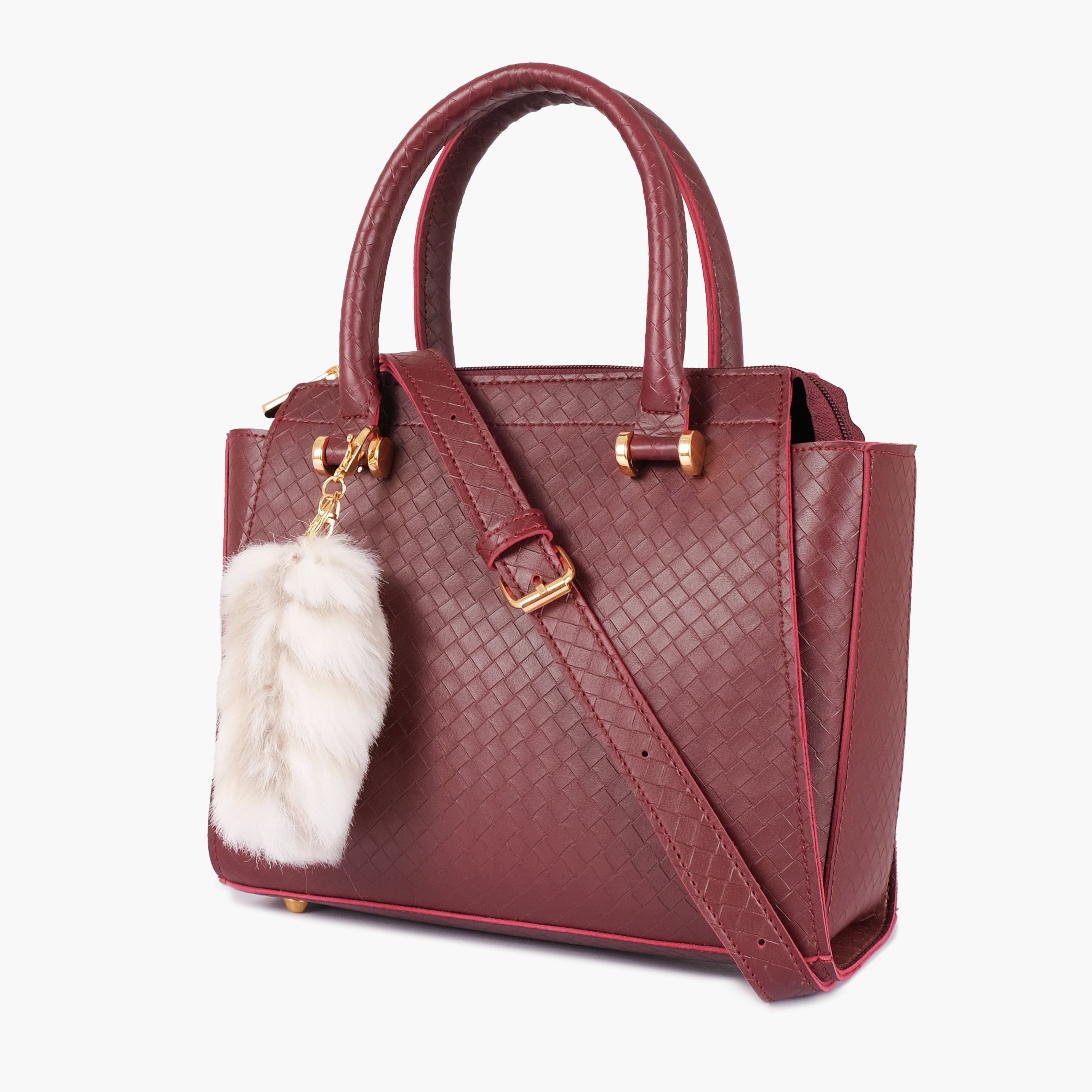 Buy Classic Mini Top Handle Bag - Burgundy in Pakistan