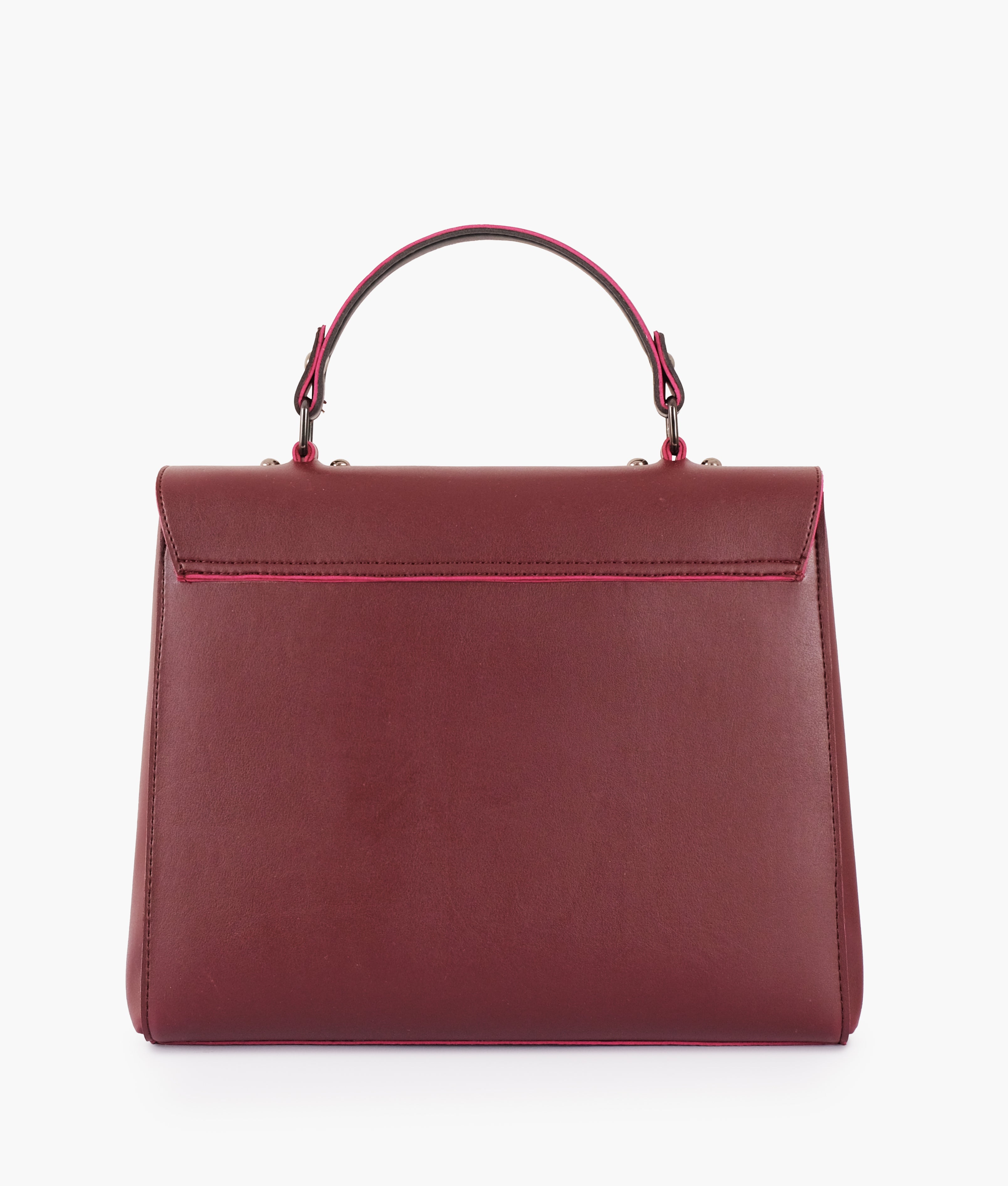 Buy Burgundy Flap-Over Top-Handle Bag in Pakistan