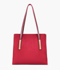 Buy Suede Zipper Shoulder Bag With Long Handle - Burgundy in Pakistan