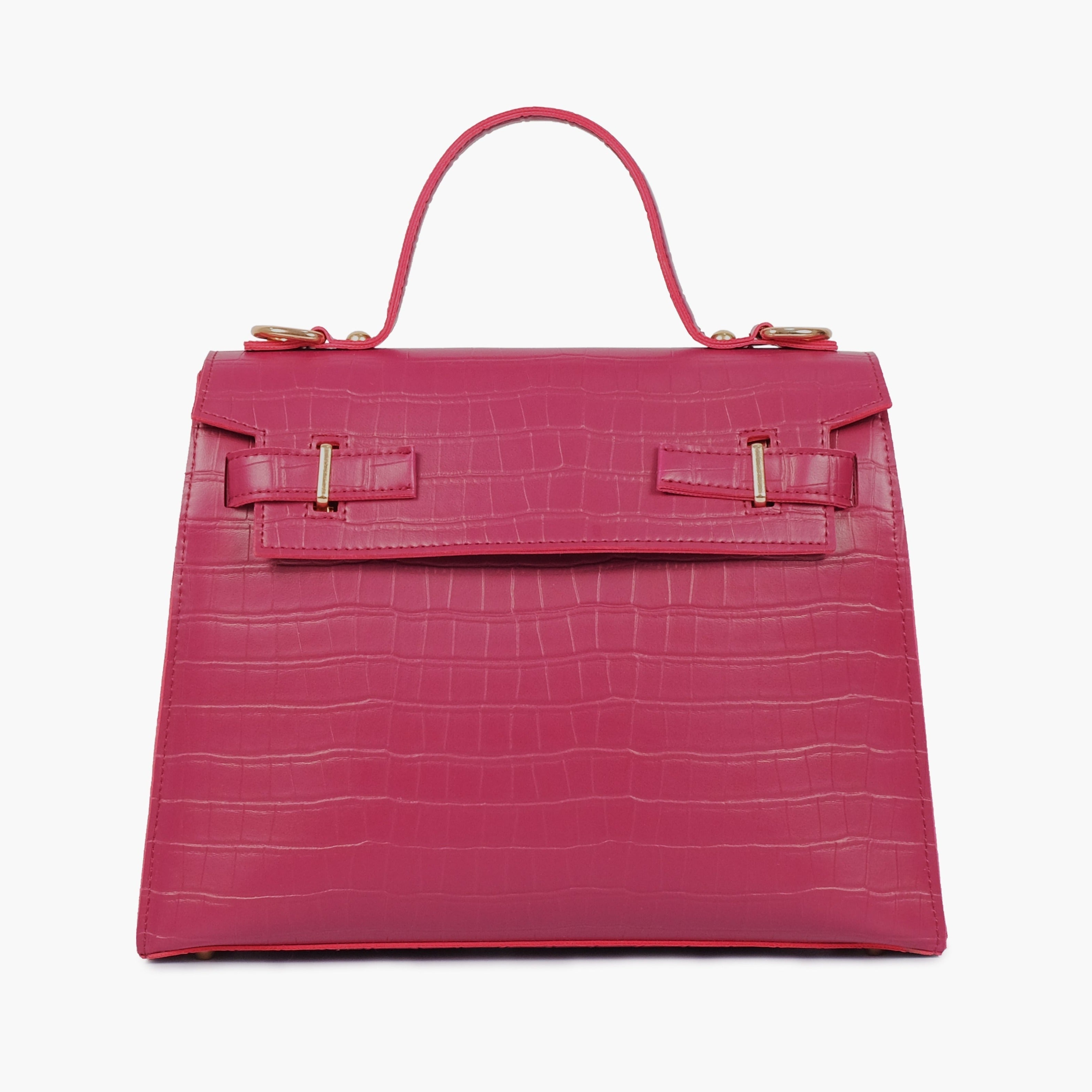Buy Top Handle Crocodile Mini Bag - Burgundy in Pakistan