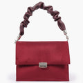 Buy Suede Top Handle Mini Cross Body Bag - Burgundy in Pakistan
