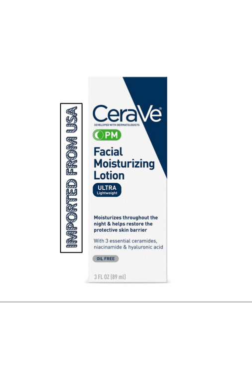 Buy CeraVe PM Facial Moisturizing Lotion Oil Free Ultra Lightweight - 89ml in Pakistan
