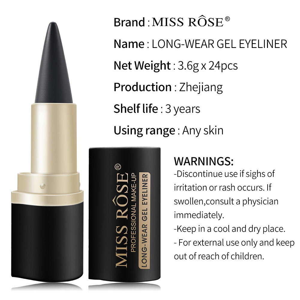 Buy Miss Rose Waterproof Long Lasting Gel Stick Black Eyeliner in Pakistan